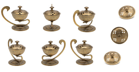 Vintage Brass incense holder - Multi Image - 627866512