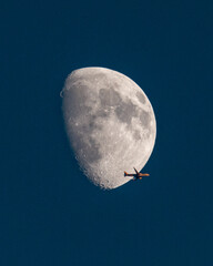 moon and plane