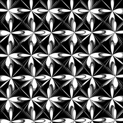 Fondo floral abstracto con flores en blanco y negro.
