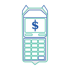 Dataphone with a money symbol Isolated business icon Vector