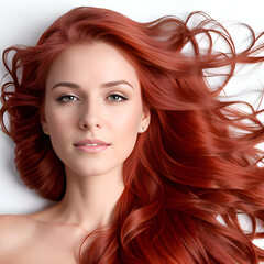 Obraz premium Model with long shiny hair