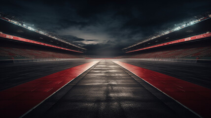 Formula 1 race track, super car on asphalt road, background banner or wallpaper