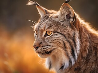 Obraz premium European Lynx Wild cat Wildlife photography Generative AI