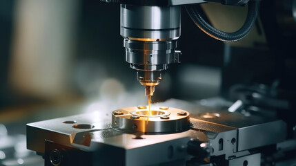 CNC milling machine Process, The CNC lathe produces steel parts for the automotive manufacturing process, metal