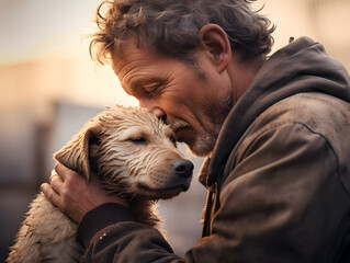 Love for Animals - Compassionate Volunteer Caring for Shelter Dogs, Spreading Happiness and Hope