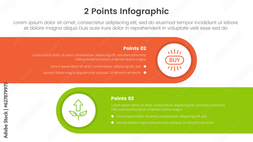 Poster versus or compare and comparison concept for infographic template banner with horizontal round recta