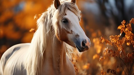 Wild and Free: Capturing the Spirit of a Horse in Autumn, generative ai