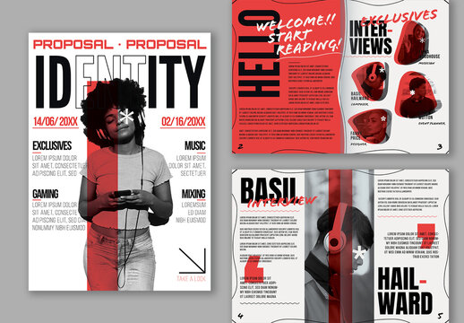 Modern Edge, Black and Red Magazine Layout