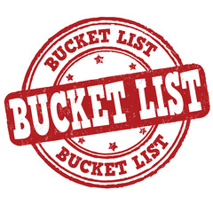 Bucket list grunge rubber stamp