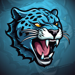 Eternal Ferocity: Sport & Esport Team Logo with Zombie Jaguar Mascot Illustration, Perfect for Badges & Printing © Giu Studios