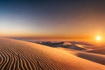 sunset over the desert