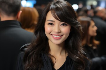 Obraz premium Pretty Korean businesswoman busy at work in a meeting - portrait shot