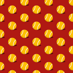 Contrast Sport Pattern With Tennis Ball. Vector Illustration In Flat Style. Background For Textile, Package. 