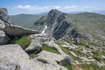 Landscape of Rila Mountain near Kalin peak, Bulgaria