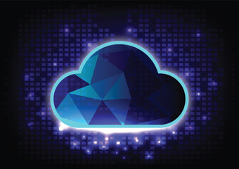 Cloud Computing technology internet on blue background.vector illustration technology modern design. - 627884777