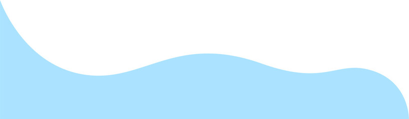 Minimalist wave footer, wave shape, wavy shape, blue wave