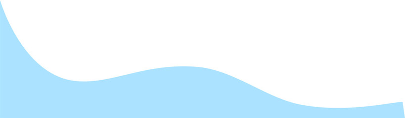 Minimalist wave footer, wave shape, wavy shape, blue wave