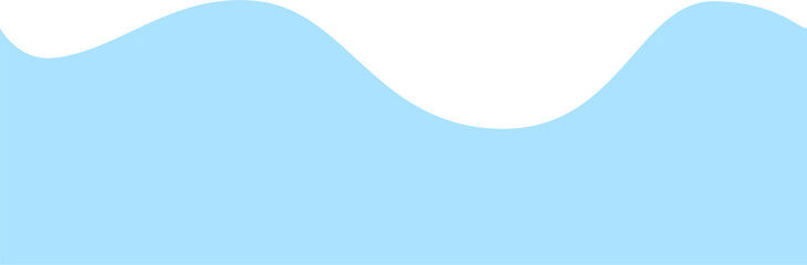 Minimalist wave footer, wave shape, wavy shape, blue wave