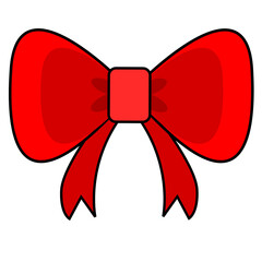 red ribbon bow
