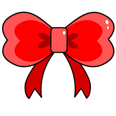 red ribbon bow