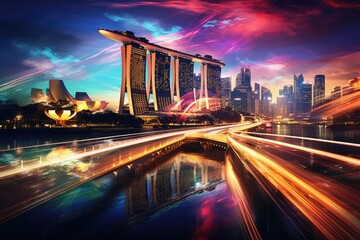 The beauty of Singapore in abstract style