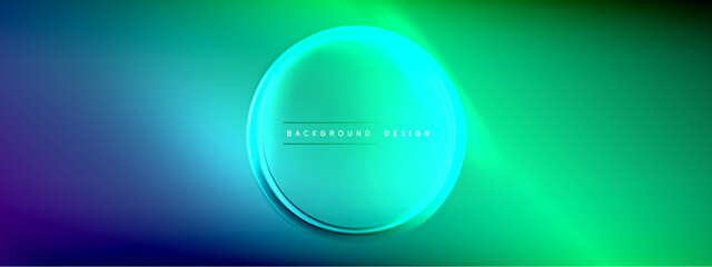 Vector abstract background - liquid transparent bubble shapes on fluid gradient with shadows and light effects