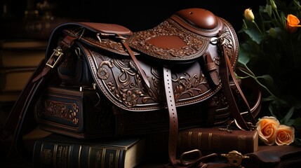 Ride in Style: Exploring the Leather Saddle Horse, generative ai