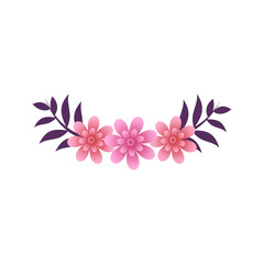 Pretty Flowers Decorations Vector Designs