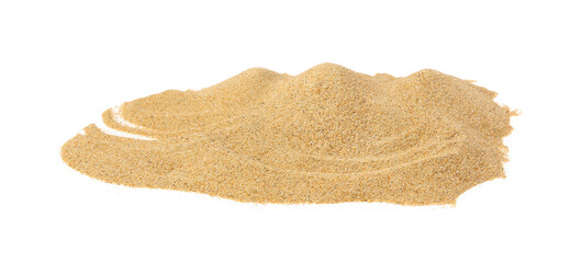 Beautiful dry beach sand isolated on white