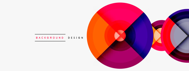 Fototapeta premium Creative circle geometric abstract background