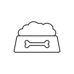 Dog food bowl icon. Vector illustration. EPS 10.