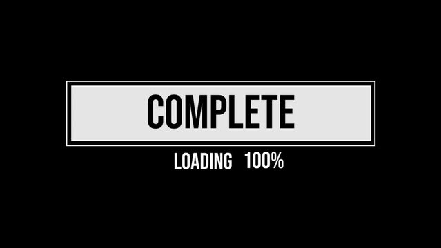 Loading bar video animation