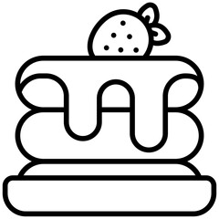 pancake outline icon