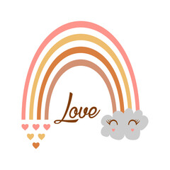 Rainbow Valentine Card Vector Designs