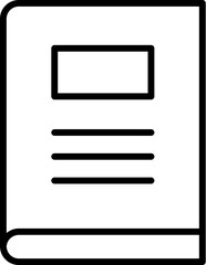 Notebook Vector Sign. Perfect for web sites, books, stores, shops. Editable stroke in minimalistic outline style