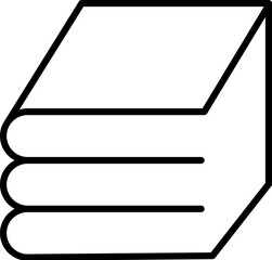 Stack of Books Vector Symbol for Advertisement. Perfect for web sites, books, stores, shops. Editable stroke in minimalistic outline style