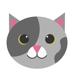 Cat face Illustration Vector