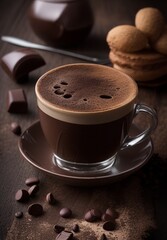 cup of coffe and chocolate