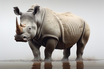 Obraz premium ai generated rhinoceros illustration