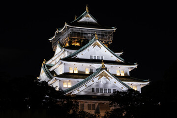 大阪城の夜景