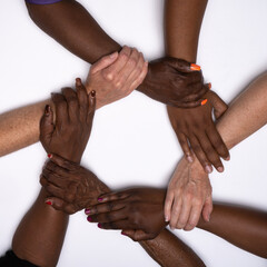 women of diversity, all colors,  all races, people of color working together for peace