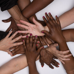 women of diversity, all colors,  all races, people of color working together for peace