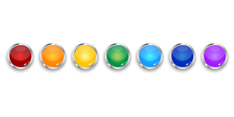 Glossy web buttons. Vector illustration. EPS 10.