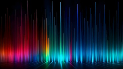 Colorful spectrum lights with black background. 8k resolution. Best for wide banner, poster, header website, social media, editing video, background presentation, promotion and more