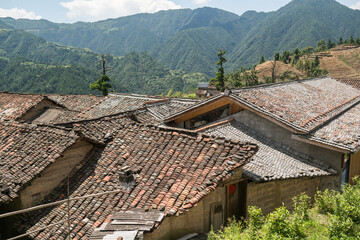 Fototapeta na wymiar old houses in the village of Zhejiang, China