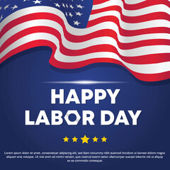 Happy Labor Day Vector Background for posters, flyers, business, company, retail store, social media