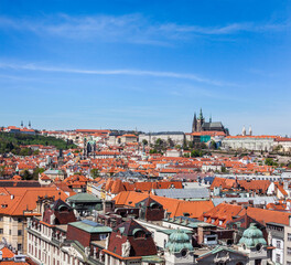 Fototapeta premium View of Stare Mesto Old City and and St. Vitus Cathedral