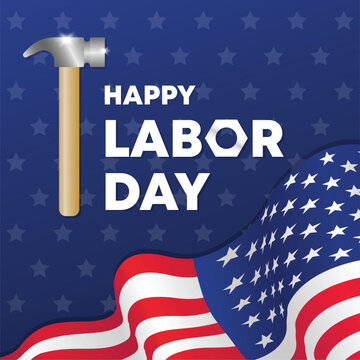 Happy Labor Day Vector Background for posters, flyers, business, company, retail store, social media