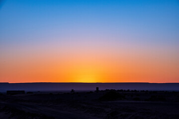 sunset over the river