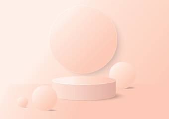 Pink room background. Abstract empty studio. Horizontal bg. Light scene for product. - 627900193